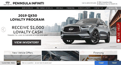 Desktop Screenshot of peninsulainfiniti.com