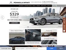 Tablet Screenshot of peninsulainfiniti.com